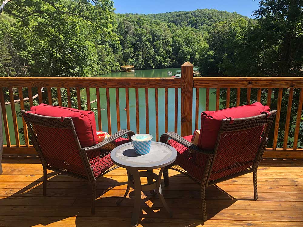 Norris Lake Properties | Faith, Family, Friends; Norris Lake House Rental | Deck View of the lake